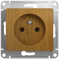 Розетка без заземления без рамки Systeme Electric Glossa 1-м. дерево картинка